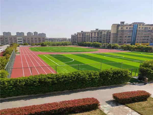 肥东尚真花园小学风雨操场-上海室内运动场馆木地板施工案例